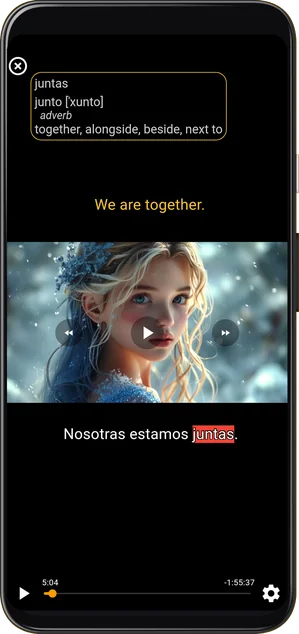 Lingflix app screenshot - interactive subtitles